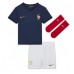 Francia Karim Benzema #19 Primera Equipación Niños Mundial 2022 Manga Corta (+ Pantalones cortos)